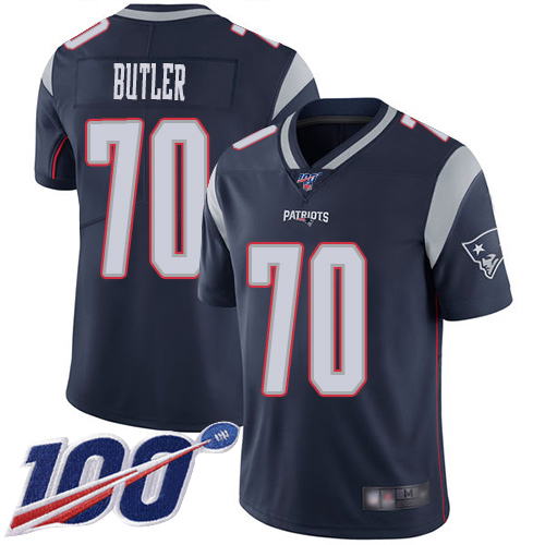 New England Patriots Football #70 Vapor Untouchable 100th Season Limited Navy Blue Men Adam Butler Home NFL Jersey